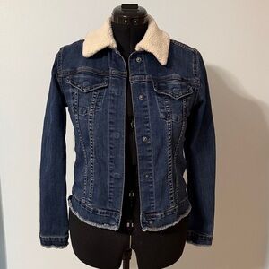 Denim Sherpa-Lined Jacket